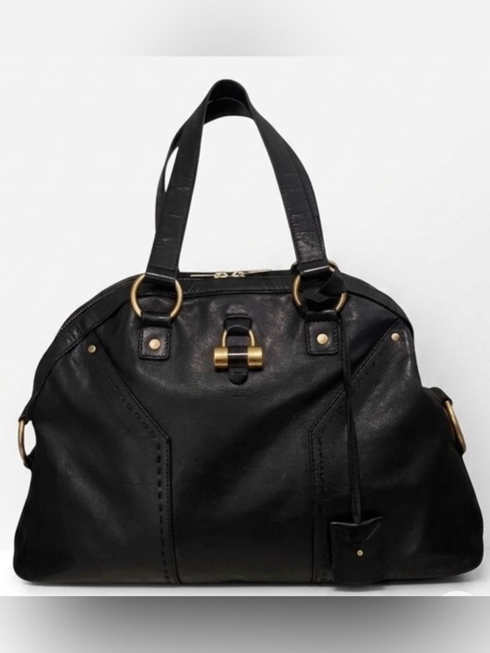 Yves Saint Laurent Black Leather Muse Shoulder Bag
